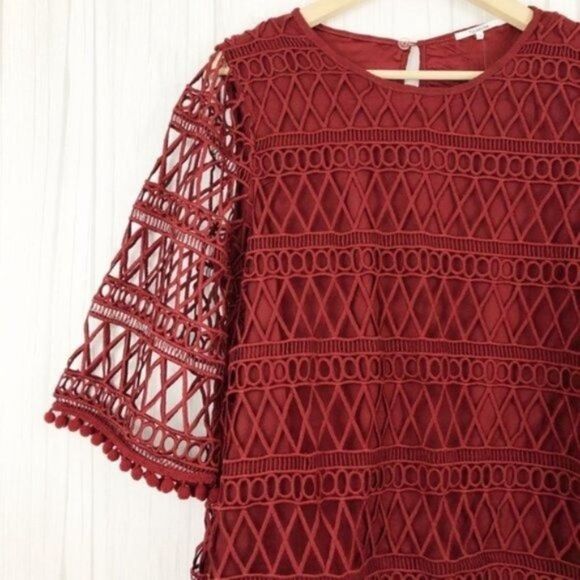 TULAROSA Cannes Elbow Sleeve Lace Blouse - Picture 3 of 7